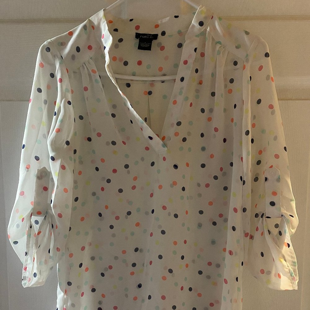 Rue21 Sheer 3/4 Sleeve Top